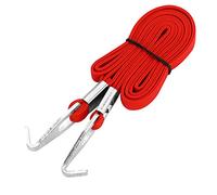 MEEVINWH DUUTI - Sangle de Bagage Extensible, Ceintures de Tension élastiques avec Crochets, Corde de vélo, Outils de Suspension d'extérieur (Rouge)