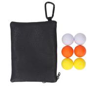 MEEVINWH Ensemble de balles de Golf 6 pièces, 3 Couleurs, balles à Surface texturée et Pochette de Rangement en PU, Kit d'équipement de Golf pour l'entraînement des Amateurs de Golf