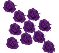 MEEVINWH Fleurs de rose en soie artificielle pour la disposition des murs de fond de mariage, décoration de voiture de bricolage, accessoires pour la rue, couleurs multiples, (Violet foncé)