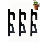 MEEVINWH Invisible Planter Hooks For Terracotta Pots,Wall-Mounted Ceramic Basin Hooks, Invisible Cotta Pot Hangers,for Patio Garden,Drilling Installation Planter Hooks(3pcs Black)