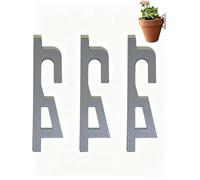 MEEVINWH Invisible Planter Hooks For Terracotta Pots,Wall-Mounted Ceramic Basin Hooks, Invisible Cotta Pot Hangers,for Patio Garden,Drilling Installation Planter Hooks(3pcs Gray)