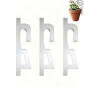 MEEVINWH Invisible Planter Hooks For Terracotta Pots,Wall-Mounted Ceramic Basin Hooks, Invisible Cotta Pot Hangers,for Patio Garden,Drilling Installation Planter Hooks(3pcs White)