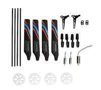 MEEVINWH Kit d'accessoires d'avion pour hélicoptère, Ensemble de pièces de Rechange 7 en 1, Rotor de Queue, Pale de Vent, Support de Moteur de Queue, Tige de Queue, Moteur de