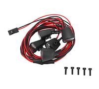 MEEVINWH Kit d'éclairage LED de voiture télécommandé pour modèles RC, matériau plastique durable, lumière blanche haute luminosité, abat-jour carré, compatible avec SCX10 Traxxas