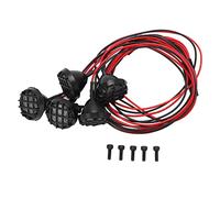 MEEVINWH Kit d'éclairage LED pour voitures télécommandées, plastique durable et matériau LED, abat-jour rond, haute luminosité, pour modèles SCX10 Traxxas D90 Gen8