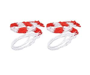 MEEVINWH Lot de 2 grands sacs de sport en nylon pour ballons de basket-ball, volley-ball, baseball - Rouge et blanc