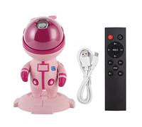 MEEVINWH Projecteur de veilleuse LED étoiles USB Astronaute Lampe Projecteur d'étoiles RGB Lumière d'ambiance Cadeau d'anniversaire pour enfants (Rose)