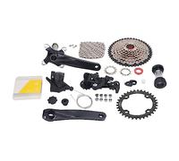 MEEVINWH Roue 9 vitesses 11 à 46 dents, pédalier à vitesse variable, dérailleur avant et arrière, kit de crochet de chaîne pour vélo (Plateau de 34 dents)