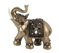 MEEVINWH Statue d'éléphant, décor or vif, style antique, pour bureau à domicile, cadeau élégant, symbole de la sagesse puissance, voyage de prospérité (taille moyenne)