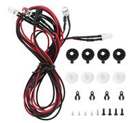MEEVINWH Traxxas TRX4 D90 110 1/10 RC Kit d'éclairage LED pour voiture, haute luminosité, installation facile, plastique durable, apparence améliorée (Ronde)