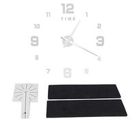 MEEVINWH Wall Clock Large DIY Home Living Room Modern Art Decoration Clocks Sticker Accessories (Argent)