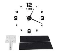 MEEVINWH Wall Clock Large DIY Home Living Room Modern Art Decoration Clocks Sticker Accessories (Noire)