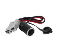 MeevrgR Adaptateur 50 A pour Anderson vers prise femelle 16 A, transition sûre 12/24 V pour réfrigérateur de voiture, caravane, camping, câble de 50 cm, gris