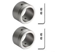 MeevrgR Adaptateur de valve de radiateur M30 x 1,5 en acier inoxydable - Raccord de tête de thermostat pour systèmes de chauffage hydrauliques - Résistant à la rouille - Installation sans outils (B)