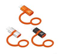 MeevrgR Adaptateur pour iOS vers USB C avec charge rapide de 30 W - Dongle en alliage d'aluminium pour voyage, corde anti-perte, convertisseur compact pour iPhone et appareils USB-C (argent)