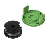 MeevrgR Bobine de fil et capuchon pour débroussailleuse Greenworks 24 V - 1,5 mm x 6 m - En nylon - Bobine ABS avec fil polyamide - Compatible avec Greenworks 21287