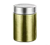 MeevrgR Boîte à thé scellée en titane pur, résistante à l'humidité, pour mini bocal avec couvercle fileté en silicone, design compact pour une utilisation en extérieur et à la maison (doré)