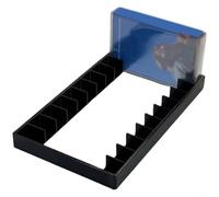 MeevrgR Boîte de rangement à cassette avec couvercle magnétique, peut contenir 10 rubans, organiseur compact de 19,3 x 11,5 x 6,1 cm, design à rabat pour un accès facile, étui empilable robuste (noir