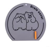 MeevrgR Bouchon de vidange en silicone pour baignoire, douche, évier de cuisine | Joint flexible pour éviter les obstructions et l'accrochage des poils | Design antidérapant 15,5 x 14 cm (gris pour