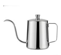 MeevrgR Bouilloire à café en acier inoxydable 304, bec verseur col de cygne pour un débit contrôlé, poignée résistante à la chaleur, capacité de 350 ml pour brassage manuel, beige, noir, naturel (B)
