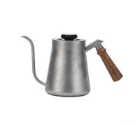 MeevrgR Bouilloire col de cygne avec thermomètre, cafetière à bec étroit en acier inoxydable pour verser, débit d'eau de précision pour brassage manuel dans la cuisine ou le café, noir (650 ml