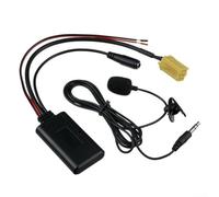 MeevrgR Câble adaptateur audio mains libres sans fil avec microphone compatible avec Fiat pour 500, SMART451, câble auxiliaire audio de rechange