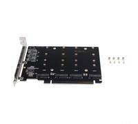 MeevrgR Carte adaptateur SSD de bureau pour interface pcie 4.0 5.0 x16 pouvant contenir 4 disques NVMe avec stabilité de la puce d'alimentation