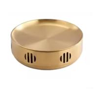 MeevrgR Casserole à soupe double couche, poêle à griller en acier inoxydable 304, bol de service polyvalent avec poignées pour griller et garder les aliments au chaud (doré)