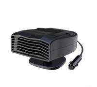 MeevrgR Chauffage de voiture 12 V avec mode chauffage et ventilateur - Désembuage rapide pour pare-brise, boîtier en polypropylène, chauffe-véhicule portable noir pour voitures, camions, camping-cars
