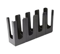 MeevrgR Commercial Porte-gobelet et couvercle avec 4 compartiments, hauteur réglable, organiseur pliable en polypropylène pour gobelets en carton, noir, 45 x 24 x 12 cm