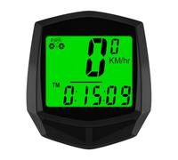 MeevrgR Compteur de vitesse multifonction pour vélo avec écran LCD, compteur kilométrique étanche pour vitesse actuelle, distance de voyage, vitesse maximale et moyenne, 44 mm x 49 mm x 15 mm, noir