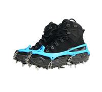 MeevrgR Crampons à 13 dents pour ski, pêche sur glace, alpinisme, couvre-chaussures antidérapantes, compatibles avec les chaussures d'extérieur pour homme, construction en caoutchouc et en acier