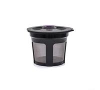 MeevrgR Dosette de café rechargeable pour systèmes 2.0 et 1.0 - Tasse filtrante réutilisable avec maille fine pour brasseurs et économique (noir)