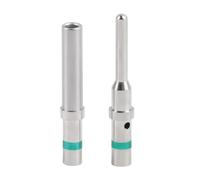 MeevrgR DT Kit de bornes de connecteur pour taille 16, 30 paires de contacts en cuivre compatibles avec les fils 14-20 AWG, série HD30/HDP20/DT, rayures vertes, 14AWG