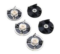 MeevrgR Ensemble d'engrenages de rechange pour mixeur 250 W, 5 pièces de rechange en ABS et métal avec 3 bases en plastique et 2 engrenages en caoutchouc, pour Precision Fit 7 mm/4 mm/31 mm