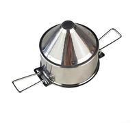 MeevrgR Filtre à café pliable double couche réutilisable en acier inoxydable avec poignées étendues pour versement manuel par goutte à goutte méthodes camping randonnée argent