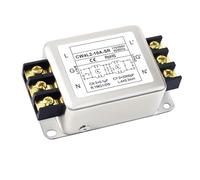 MeevrgR Filtre d'alimentation monophasé à 2 étapes avec anti-interférence pour CW4L2 3A/6A/10A/20A-SR, coque en alliage, tension nominale 250 V, 100 x 60 x 50 mm, 10 A