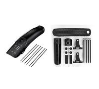 MeevrgR Garde-boue à dégagement rapide pour vélo de 26 à 27,5 à 73,6 cm, garde-boue large étendu, compatible avec les vélos de route, angle réglable et installation sans outil, noir PP + nylon B