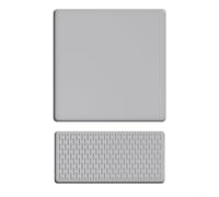 MeevrgR Grand tapis à café en silicone avec bords anti-déversement et réduction du bruit pour comptoirs de cuisine, éviers et zones d'alimentation pour animaux domestiques, gris, 40 x 60 cm