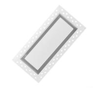 MeevrgR Grille d'aération en alliage d'aluminium, diffuseur encastré robuste pour mur ou plafond, avec vis et ancrages (15,2 x 25,4 cm)