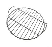 MeevrgR Grille de cuisson ronde en acier inoxydable avec poignée, 45 cm, 53 cm, 55 cm, grille de rechange pour Weber 1241304 7432 57 cm pour barbecue à charbon de bois d'extérieur (45 cm)