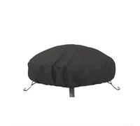 MeevrgR Housse de brasero robuste - Imperméable et coupe-vent (85 x 40 cm/122 x 46 cm) en polyester respirant pour brasero d'extérieur - Protection contre les intempéries - Noir (122 x 46 cm)