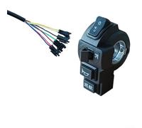 MeevrgR Interrupteur électrique pour guidon de vélo, scooter, clignotant, feu arrière, bouton à bascule, résistant à la pluie, aux chocs, longueur du câble 1,7 m pour guidon de moins de 22,5 mm (A)