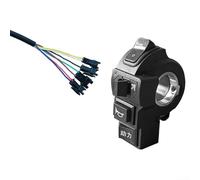 MeevrgR Interrupteur électrique pour guidon de vélo, scooter, feu arrière, clignotant, bouton à bascule, résistant à la pluie, aux chocs, longueur du câble 1,7 m pour guidon de moins de 22,5 mm (B)