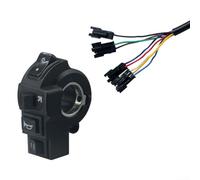 MeevrgR Interrupteur électrique pour guidon de vélo, scooter, feu arrière, clignotant, bouton à bascule, résistant à la pluie, aux chocs, longueur du câble 1,7 m pour guidon de moins de 22,5 mm (C)