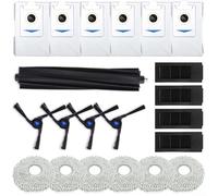 MeevrgR Kit d'accessoires de rechange pour aspirateur robot Ecovacs Deebot X2 pour aspirateur omni, comprend des brosses latérales principales, des filtres, des chiffons et des sacs à poussière