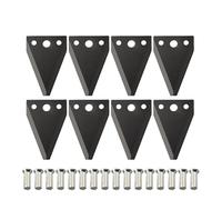 MeevrgR Kit de barre de rechange pour tondeuse à faucille Trailblazer GW-P406732 GW-P406657, comprend 8 couteaux et 16 rivets, construction en métal avec longueur de 7,6 cm, espacement des trous de