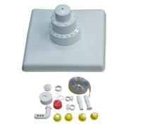 MeevrgR Kit de support d'arroseur carré flottant pour fontaine à poissons, piscine, jardin, accessoire en plastique avec débit réglable, 30 x 30 x 20 cm, blanc