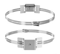 MeevrgR Kit de support réglable en acier inoxydable pour panneaux de signalisation routière, utilisation en extérieur, résistant à la rouille, convient aux poteaux de 10,2 à 38,1 cm de diamètre