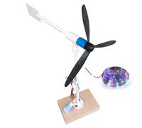 MeevrgR Kit générateur d'éolienne pour décoration de jardin extérieur, 95 cm x 50 cm, moteur sans balais 2 V-24 V CC avec bande lumineuse LED colorée de 10 m, pour modèle d'éducation scientifique